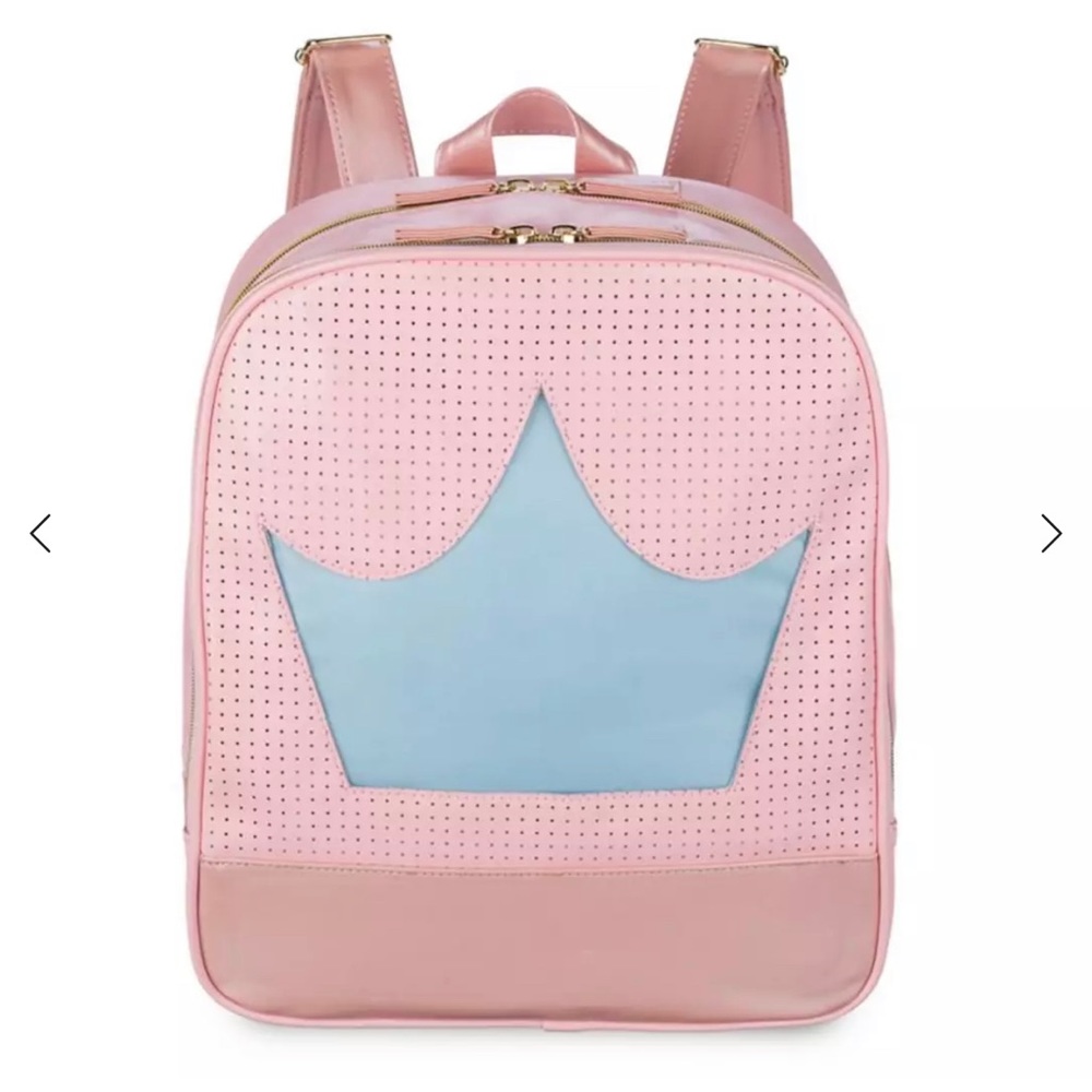 New Disney simulated, leather, pink, princess, backpack
